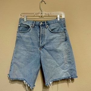 Agolde long jean shorts